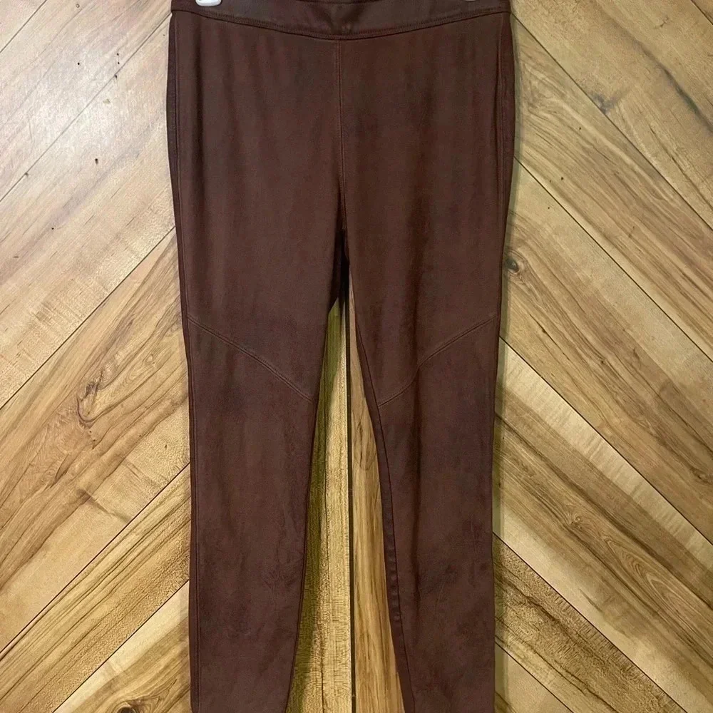 Free People Size 27 Wine Faux Leather Leggings